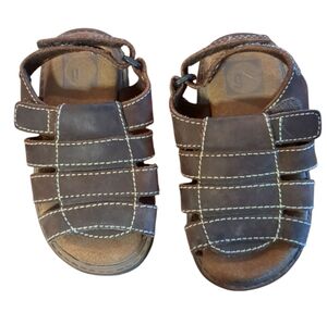 GAP Brown Leather Sandals Toddler Size 7